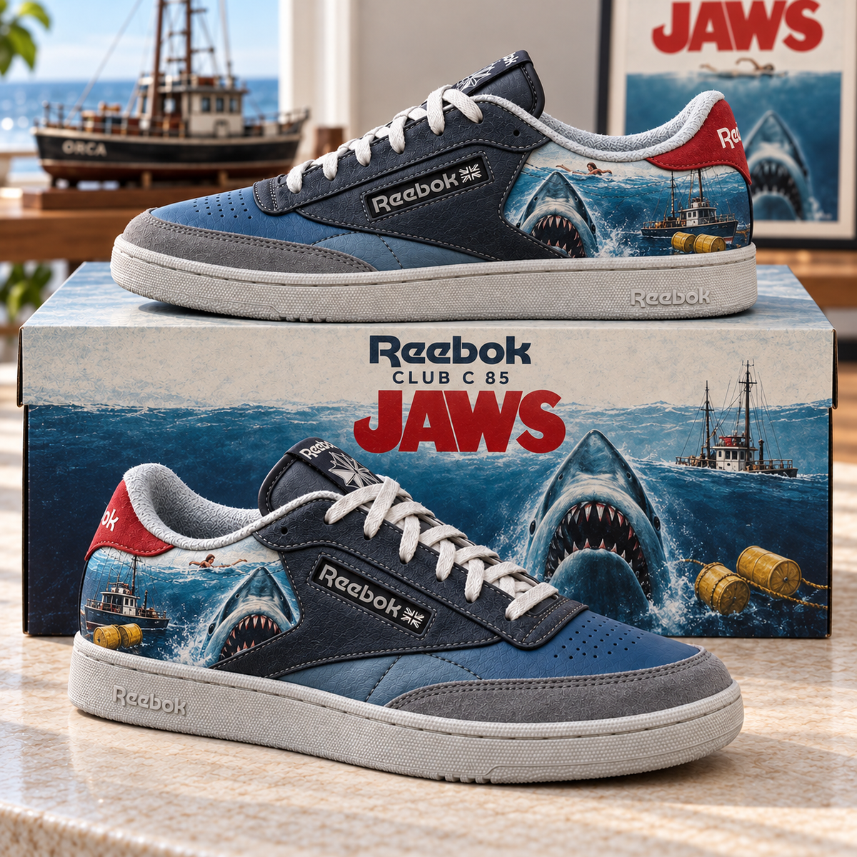 JAWS Premium RETRO COURT COLLECTOR SNEAKERS HQH