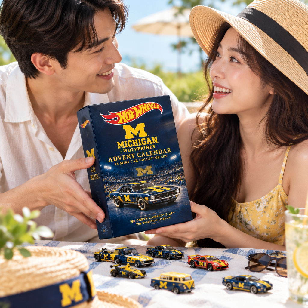 Michigan Wolverines Premium Mini Car Advent Calendar