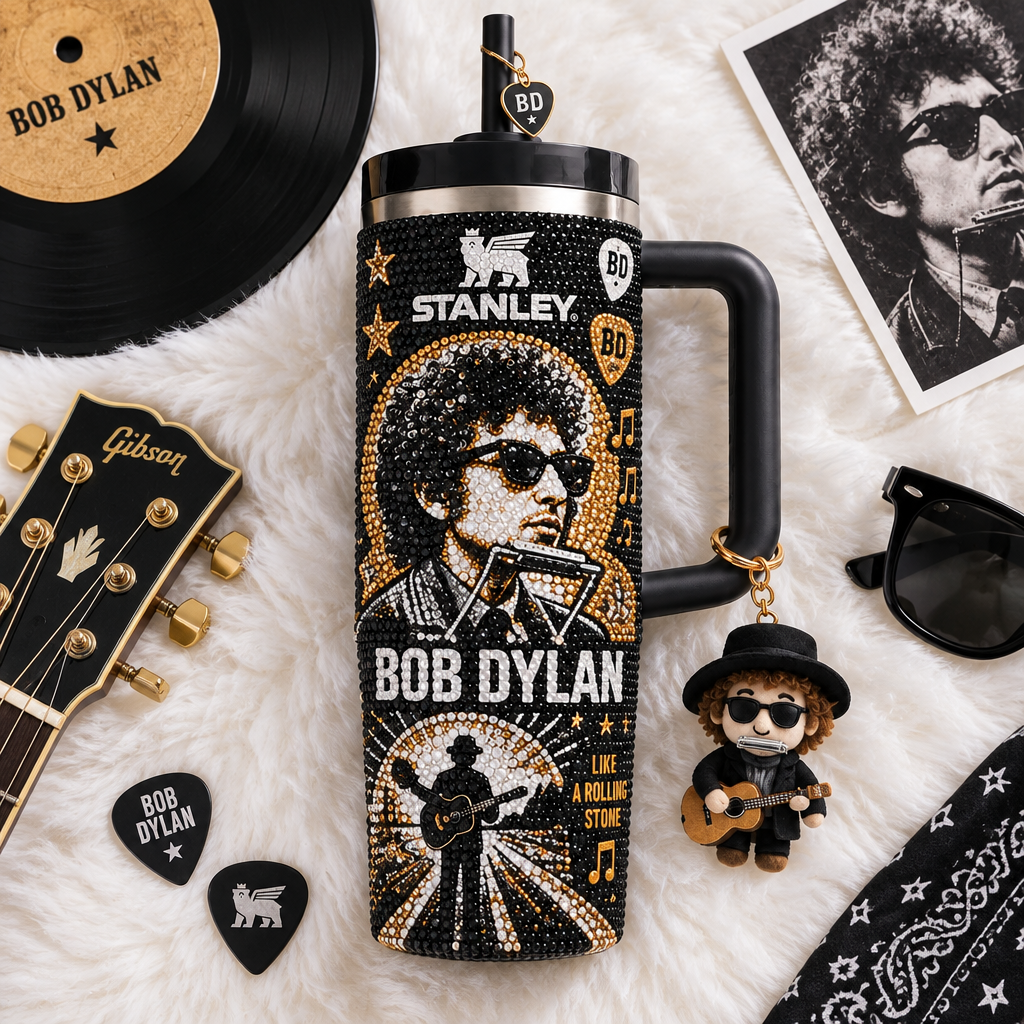 Bob Dylan 40oz Tumbler With Handle TTNL