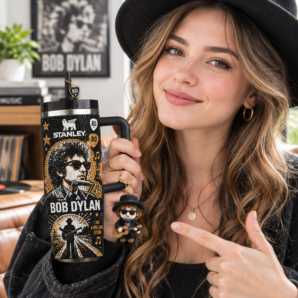 Bob Dylan 40oz Tumbler With Handle TTNL