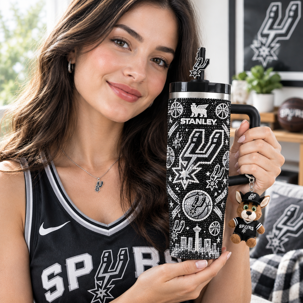 San Antonio Spurs 40oz Tumbler With Handle TTNL