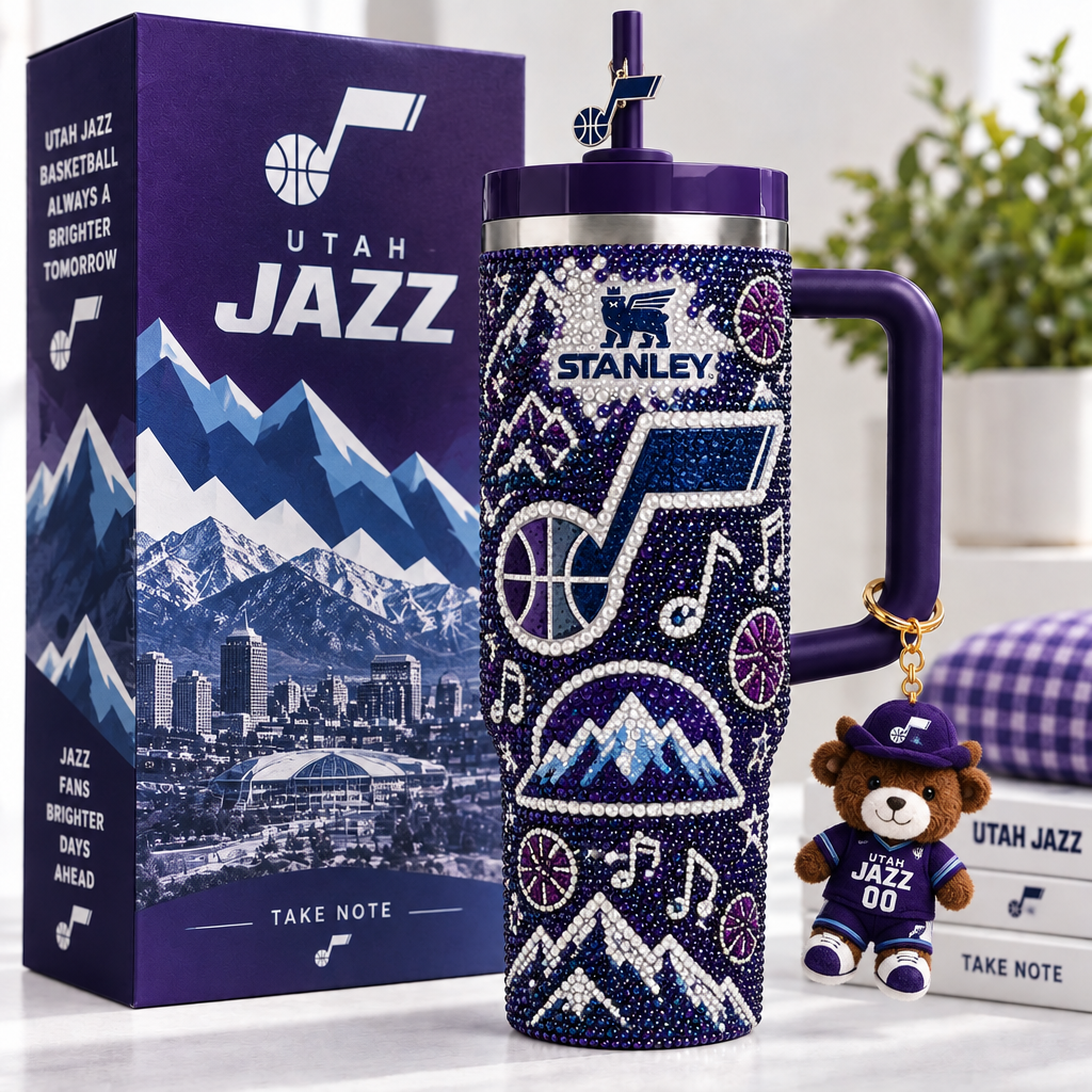 Utah Jazz 40oz Tumbler With Handle TTNL